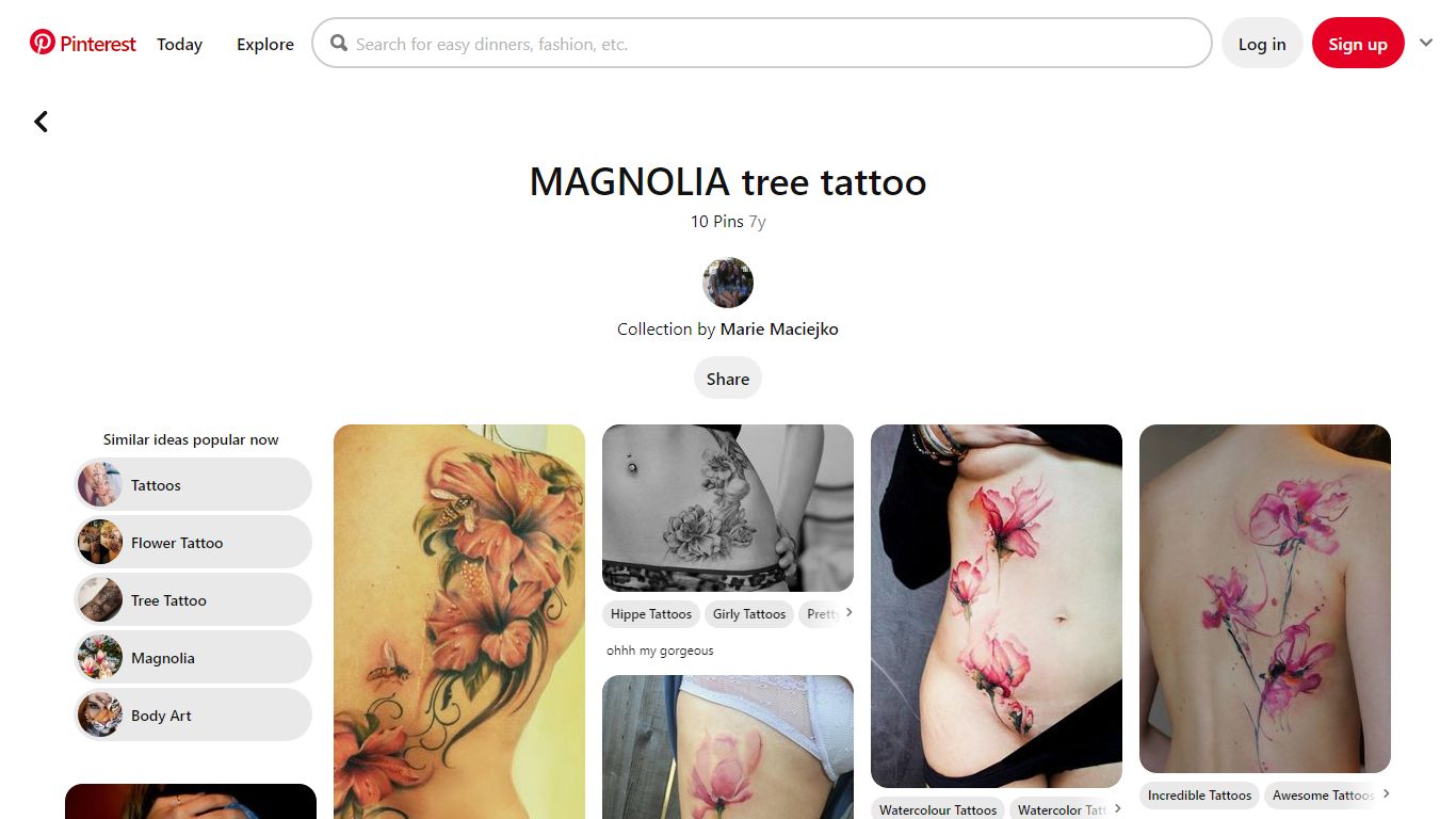 10 Incredible MAGNOLIA tree tattoo ideas | flower tattoos, tattoos ...