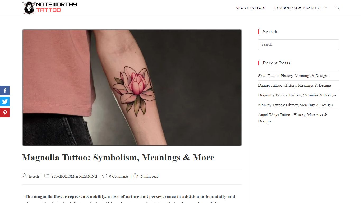 Magnolia Tattoo: Symbolism, Meanings & More - Noteworthy Tattoo